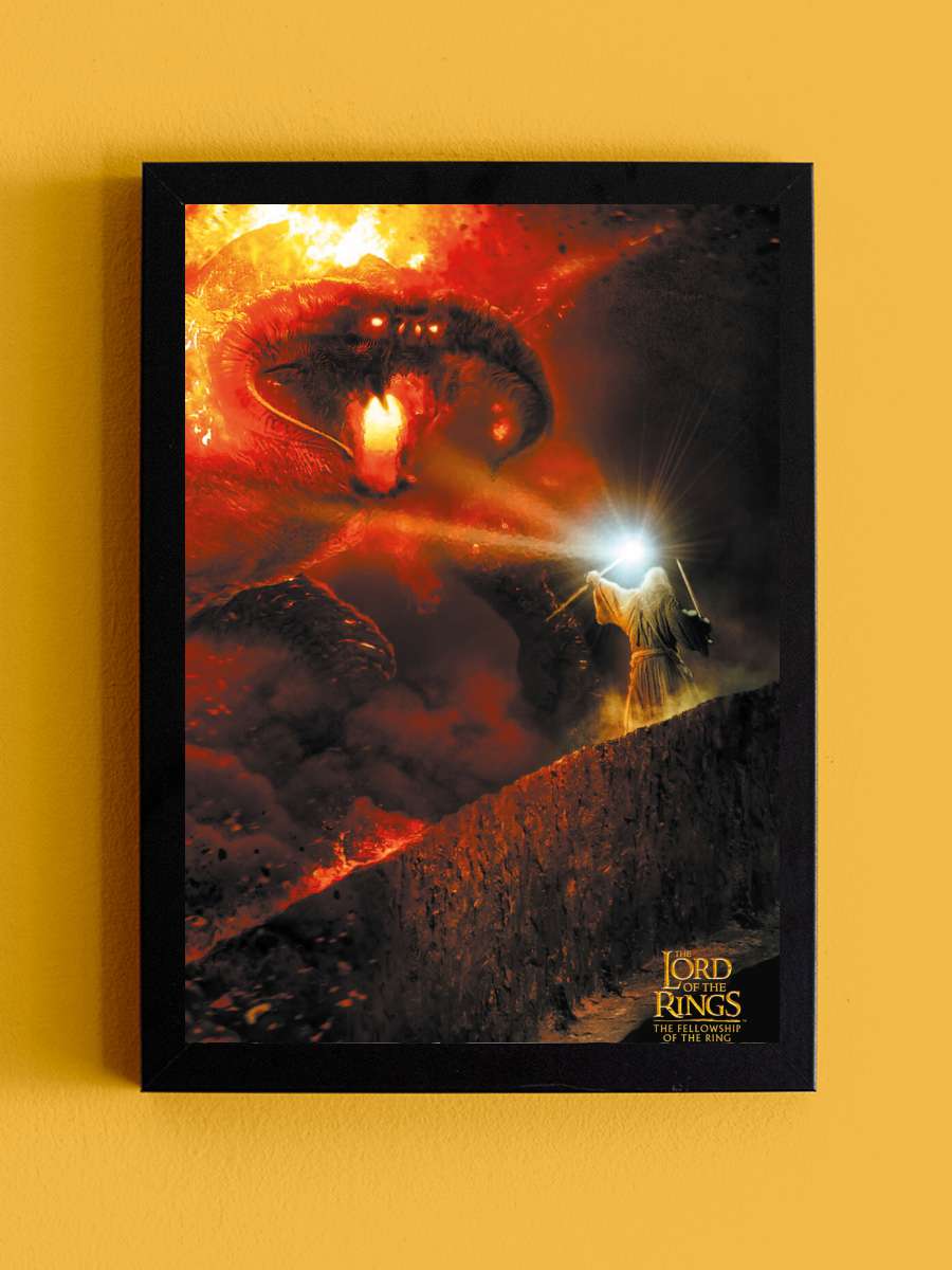 Lord of the Rings - Balrog Film Poster Tablo Siyah Çerçeveli Yüksek Kalite Film Duvar Tablo