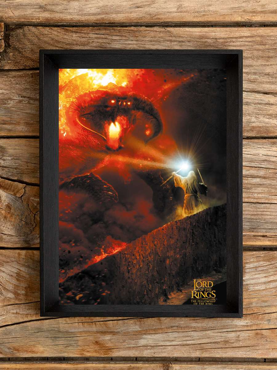 Lord of the Rings - Balrog Film Poster Tablo Siyah Çerçeveli Yüksek Kalite Film Duvar Tablo