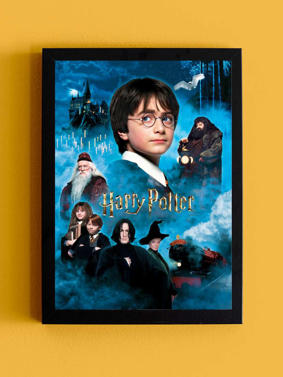 Harry Potter - Philosopher's Stone Film Poster Tablo Siyah Çerçeveli Yüksek Kalite Film Duvar Tablo