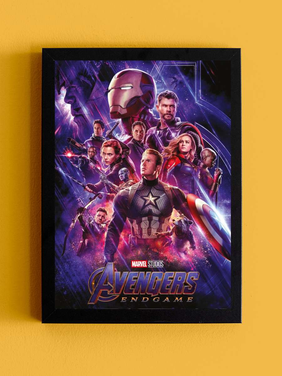 Avengers: Endgame Film Poster Tablo Siyah Çerçeveli Yüksek Kalite Film Duvar Tablo