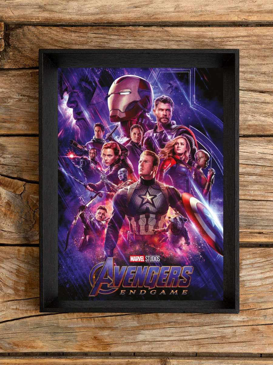 Avengers: Endgame Film Poster Tablo Siyah Çerçeveli Yüksek Kalite Film Duvar Tablo