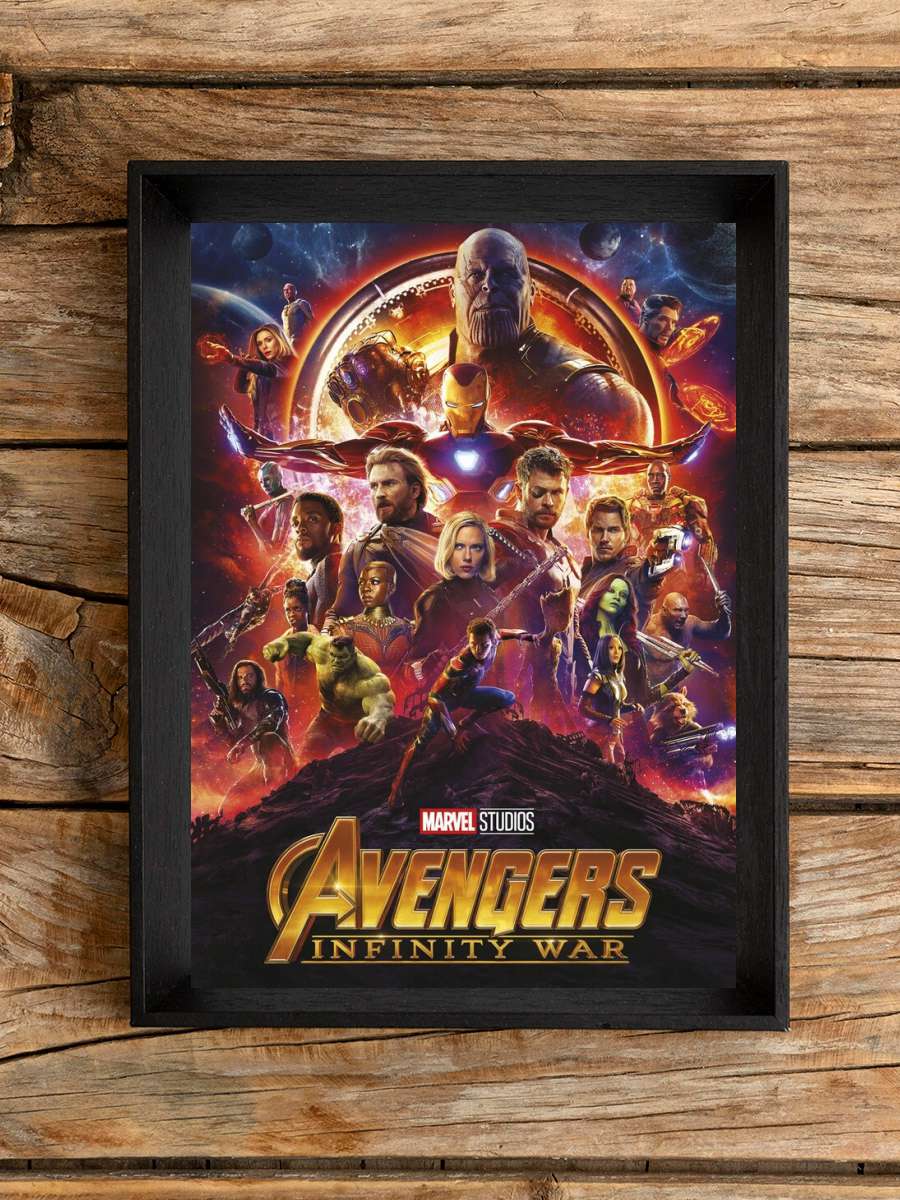 Avengers Infinity War Film Poster Tablo Siyah Çerçeveli Yüksek Kalite Film Duvar Tablo