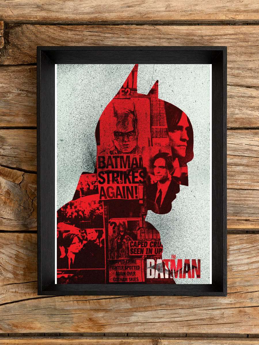 The Batman 2022 Film Poster Tablo Siyah Çerçeveli Yüksek Kalite Film Duvar Tablo