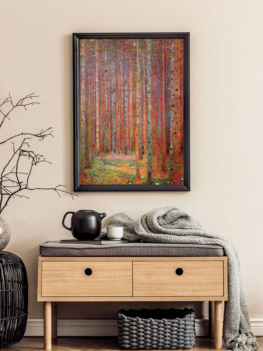 Fir forest Sanatsal Modern Tablo Siyah Çerçeveli Poster Modern Duvar Tablo