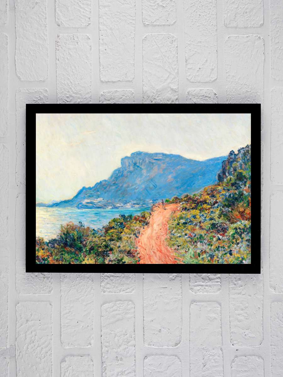 The Corniche near Monaco -… - Claude Monet Sanatsal Modern Tablo Siyah Çerçeveli Poster Modern Duvar Tablo