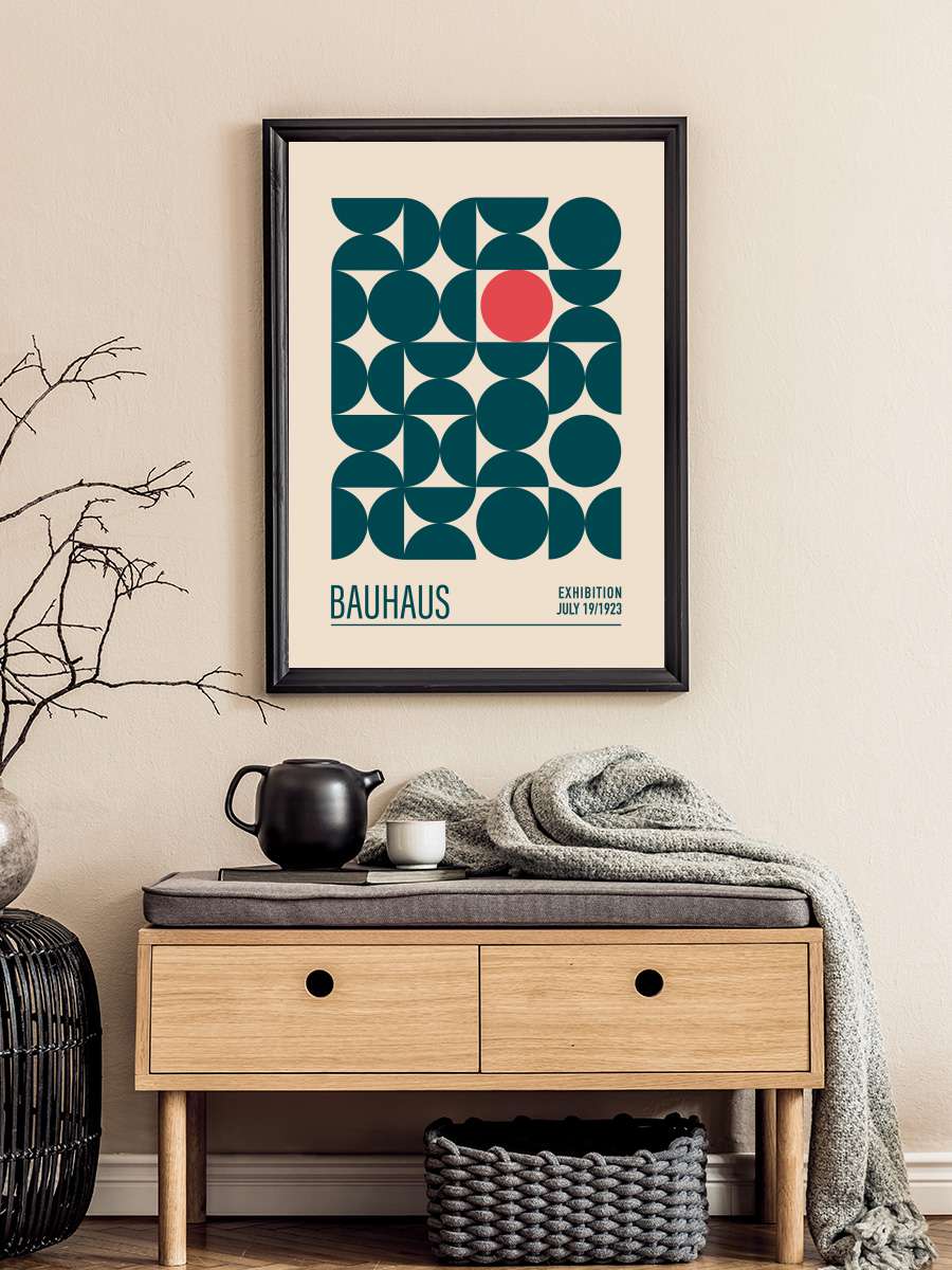 Emel Tunaboylu - Bauhaus… Bauhaus Exhibition No. 3 Sanatsal Modern Tablo Siyah Çerçeveli Poster Modern Duvar Tablo