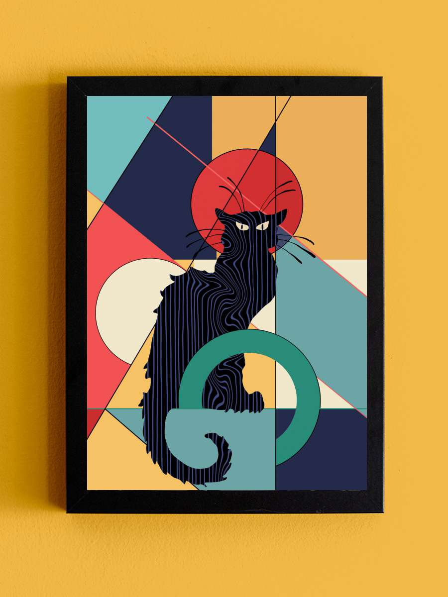 Le Chat Noir Sanatsal Modern Tablo Siyah Çerçeveli Poster Modern Duvar Tablo