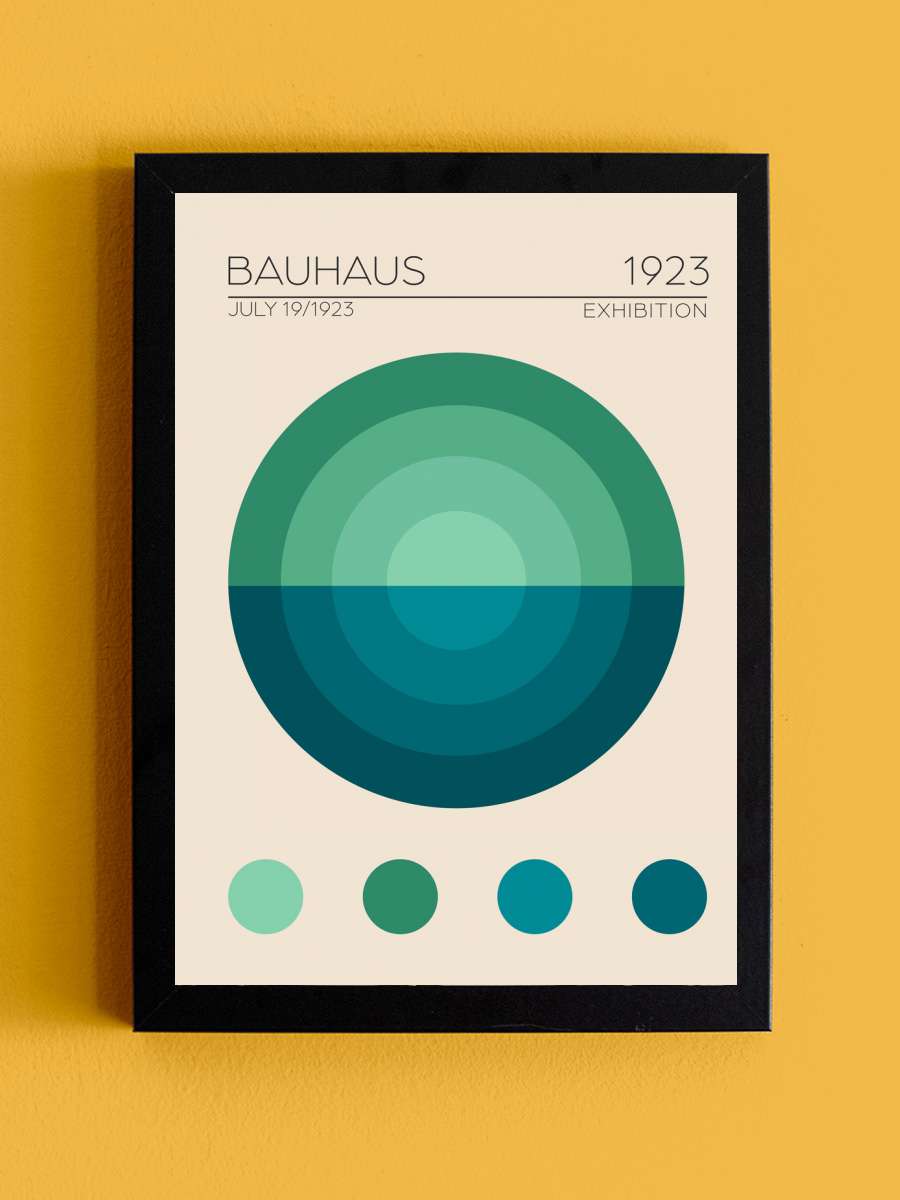 Emel Tunaboylu - Bauhaus… Bauhaus Exhibition No. 6 Sanatsal Modern Tablo Siyah Çerçeveli Poster Modern Duvar Tablo