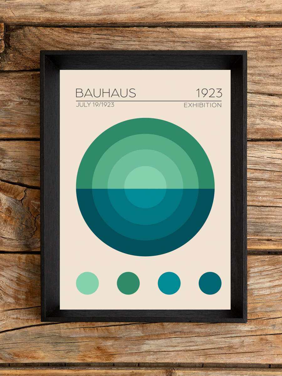 Emel Tunaboylu - Bauhaus… Bauhaus Exhibition No. 6 Sanatsal Modern Tablo Siyah Çerçeveli Poster Modern Duvar Tablo