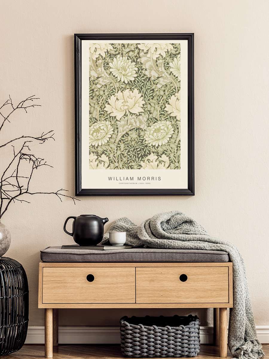 Chrysanthemum (Special Edition… Edition Classic Vintage Pattern… Sanatsal Modern Tablo Siyah Çerçeveli Poster Modern Duvar Tablo