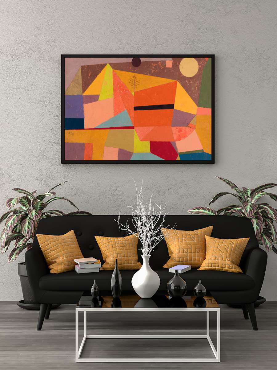 Joyful Mountain Landscape -… - Paul Klee Sanatsal Modern Tablo Siyah Çerçeveli Poster Modern Duvar Tablo