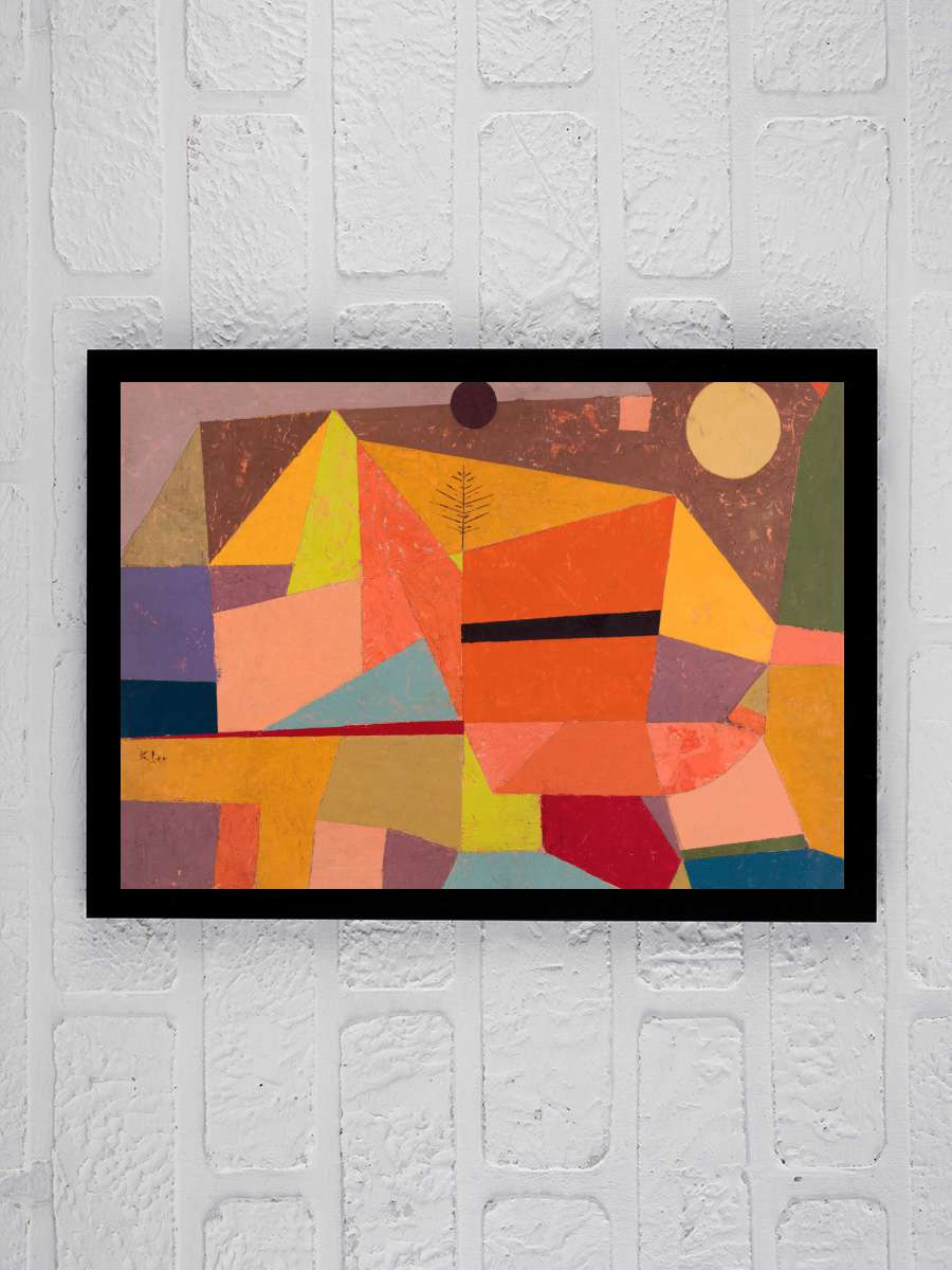 Joyful Mountain Landscape -… - Paul Klee Sanatsal Modern Tablo Siyah Çerçeveli Poster Modern Duvar Tablo