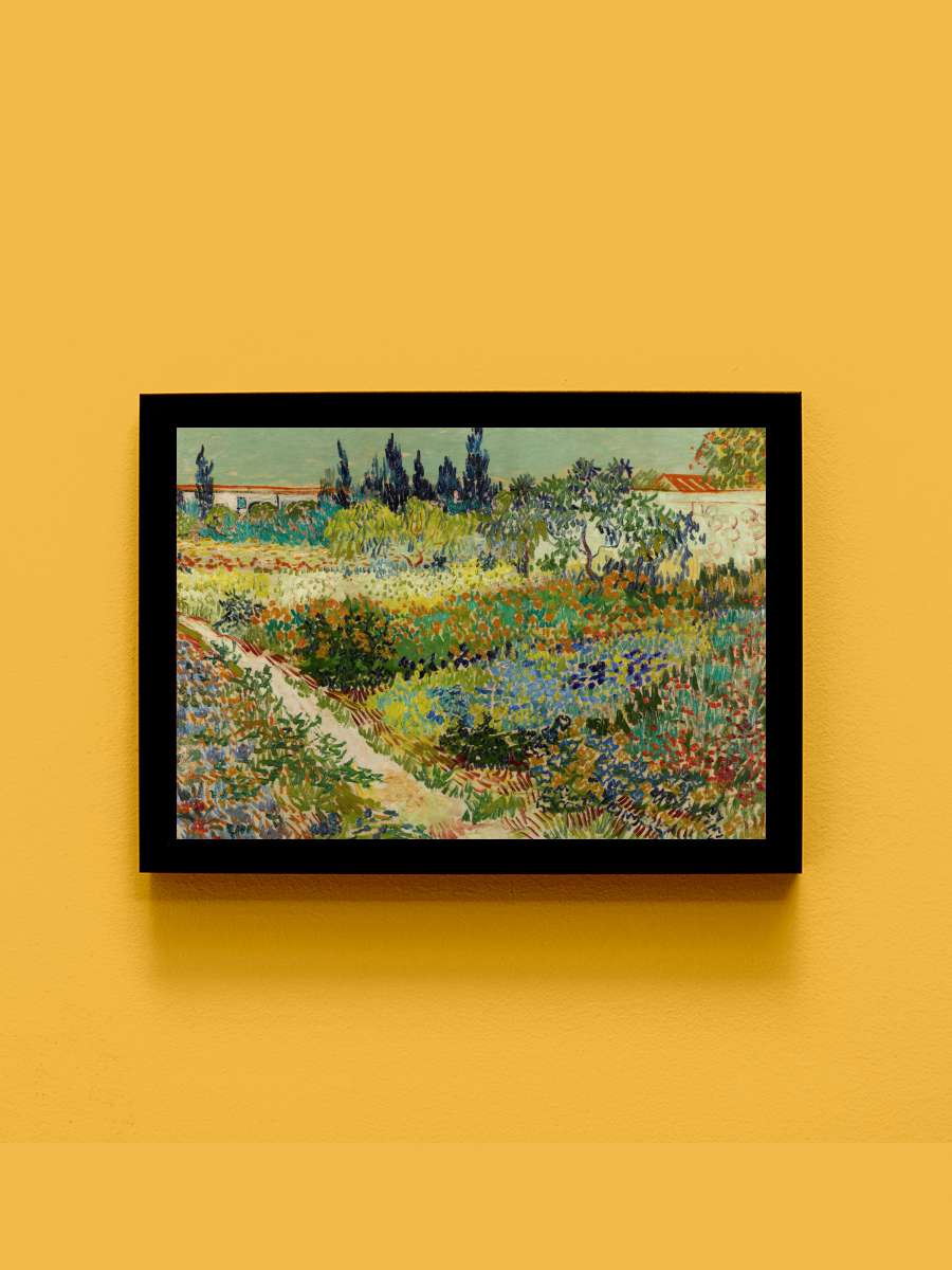 Garden at Arles - Vincent van… van Gogh Sanatsal Modern Tablo Siyah Çerçeveli Poster Modern Duvar Tablo