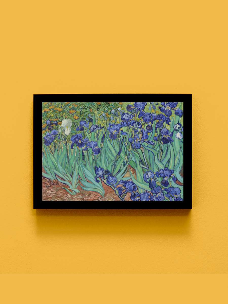 Irises Sanatsal Modern Tablo Siyah Çerçeveli Poster Modern Duvar Tablo