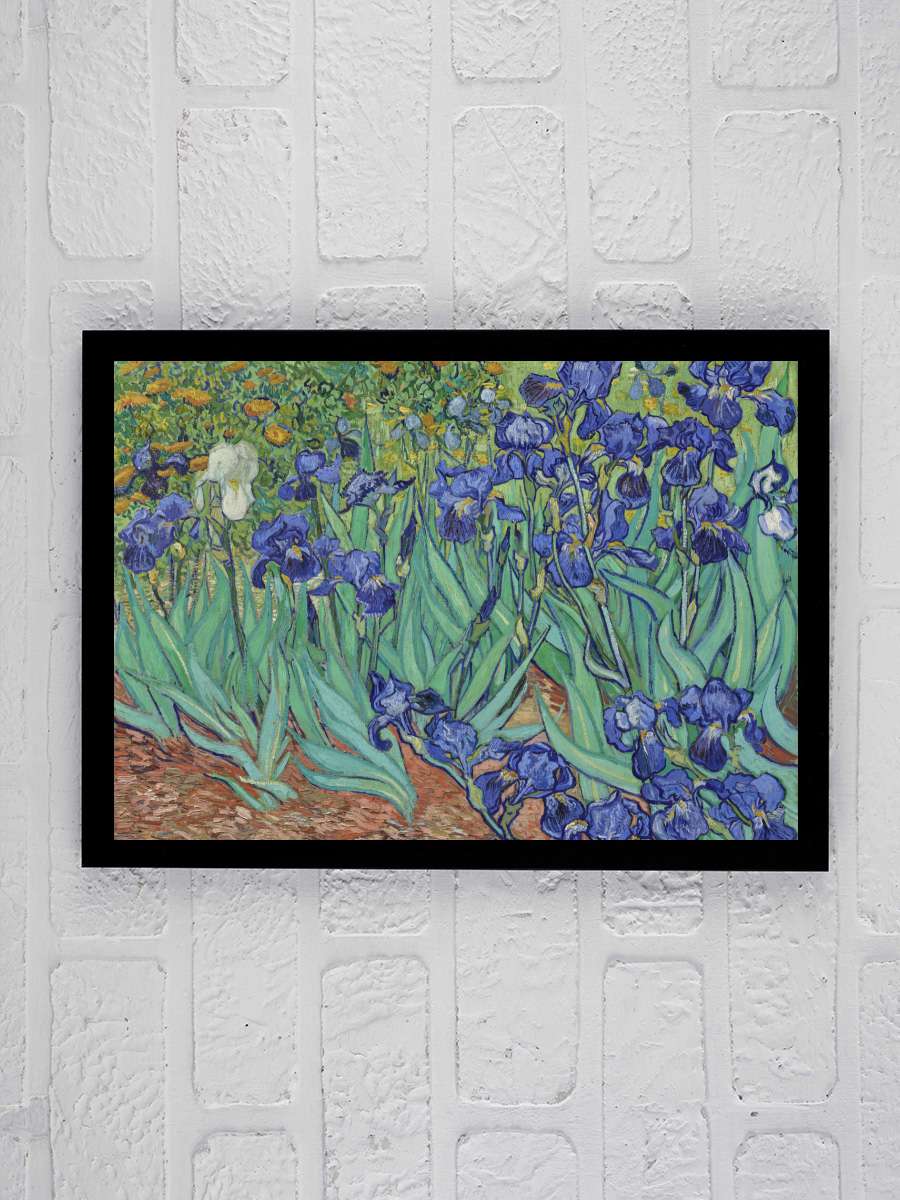 Irises Sanatsal Modern Tablo Siyah Çerçeveli Poster Modern Duvar Tablo