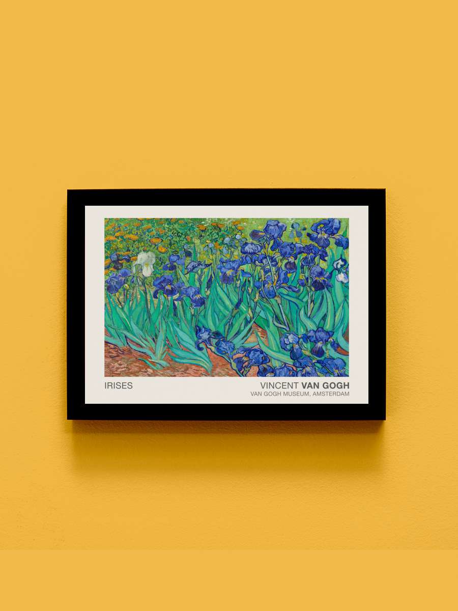 Irises (Museum Vintage Floral /… / Flower Landscape) -… Sanatsal Modern Tablo Siyah Çerçeveli Poster Modern Duvar Tablo