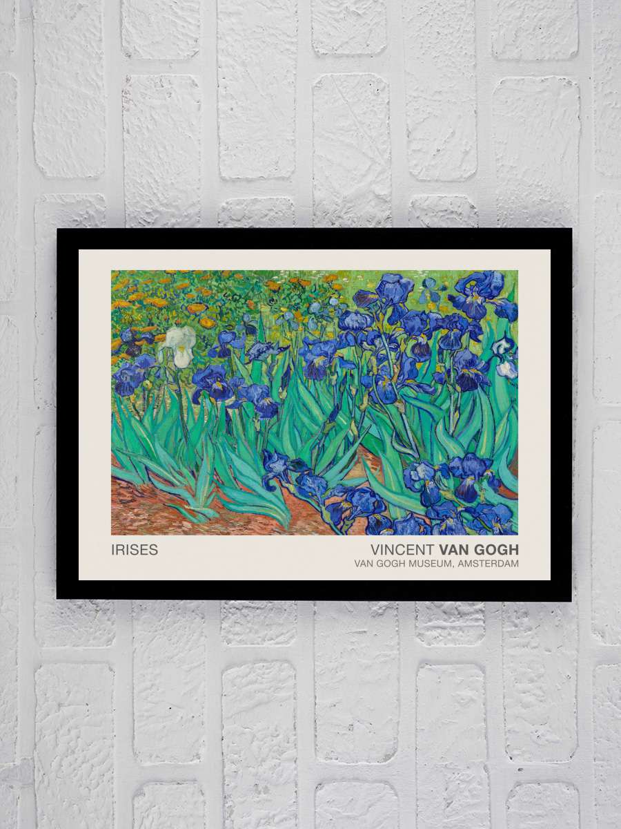 Irises (Museum Vintage Floral /… / Flower Landscape) -… Sanatsal Modern Tablo Siyah Çerçeveli Poster Modern Duvar Tablo