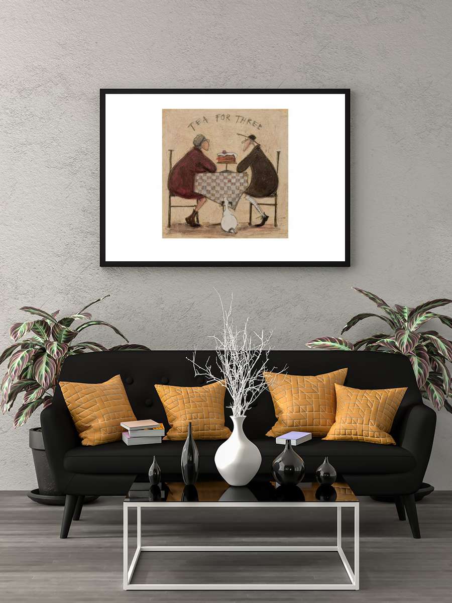 Sam Toft - Tea for Three II Sanatsal Modern Tablo Siyah Çerçeveli Poster Modern Duvar Tablo