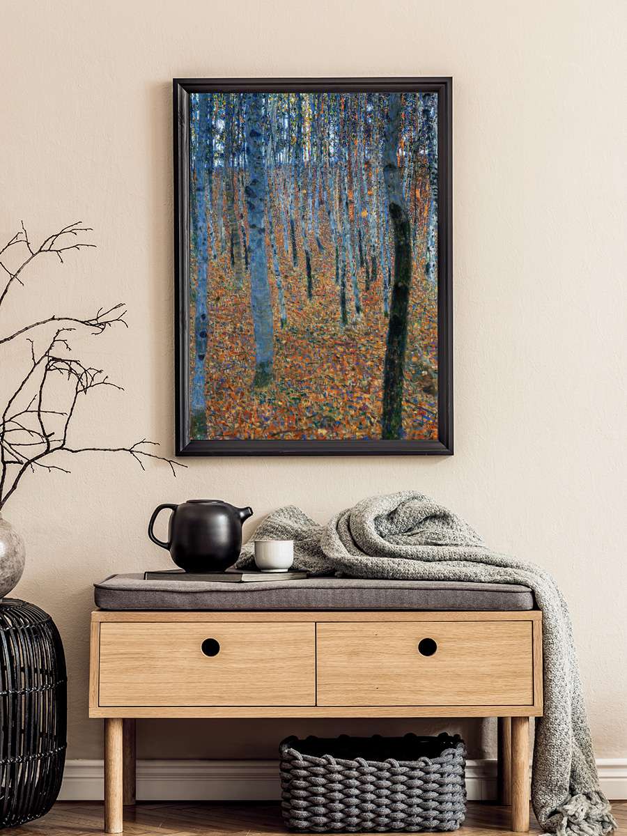 Beech Grove (Vintage Trees) -… - Gustav Klimt Sanatsal Modern Tablo Siyah Çerçeveli Poster Modern Duvar Tablo