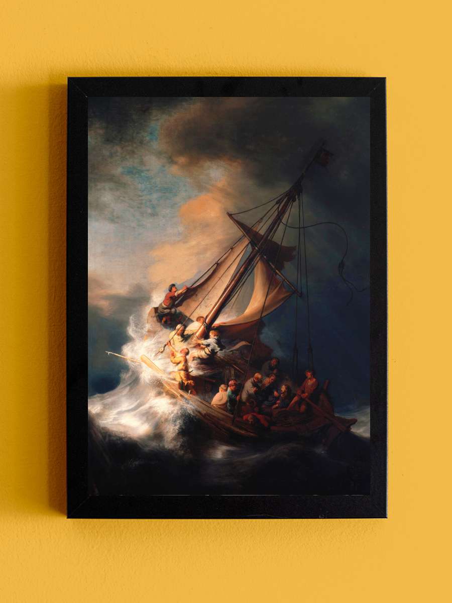 The Storm on the Sea of Galilee… Galilee (Vintage Boat) -… Sanatsal Modern Tablo Siyah Çerçeveli Poster Modern Duvar Tablo