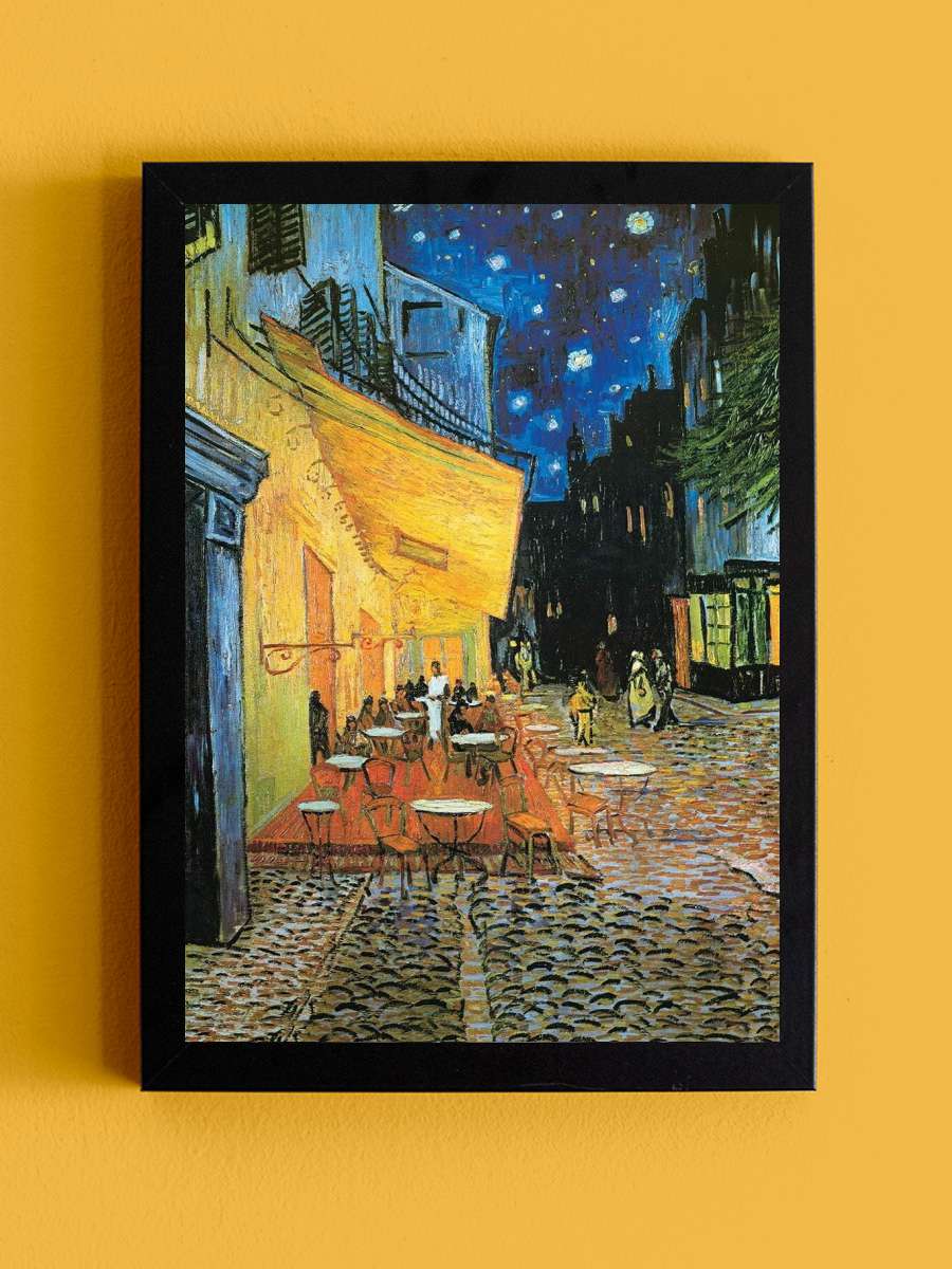 Cafe Terrace at Night Sanatsal Modern Tablo Siyah Çerçeveli Poster Modern Duvar Tablo