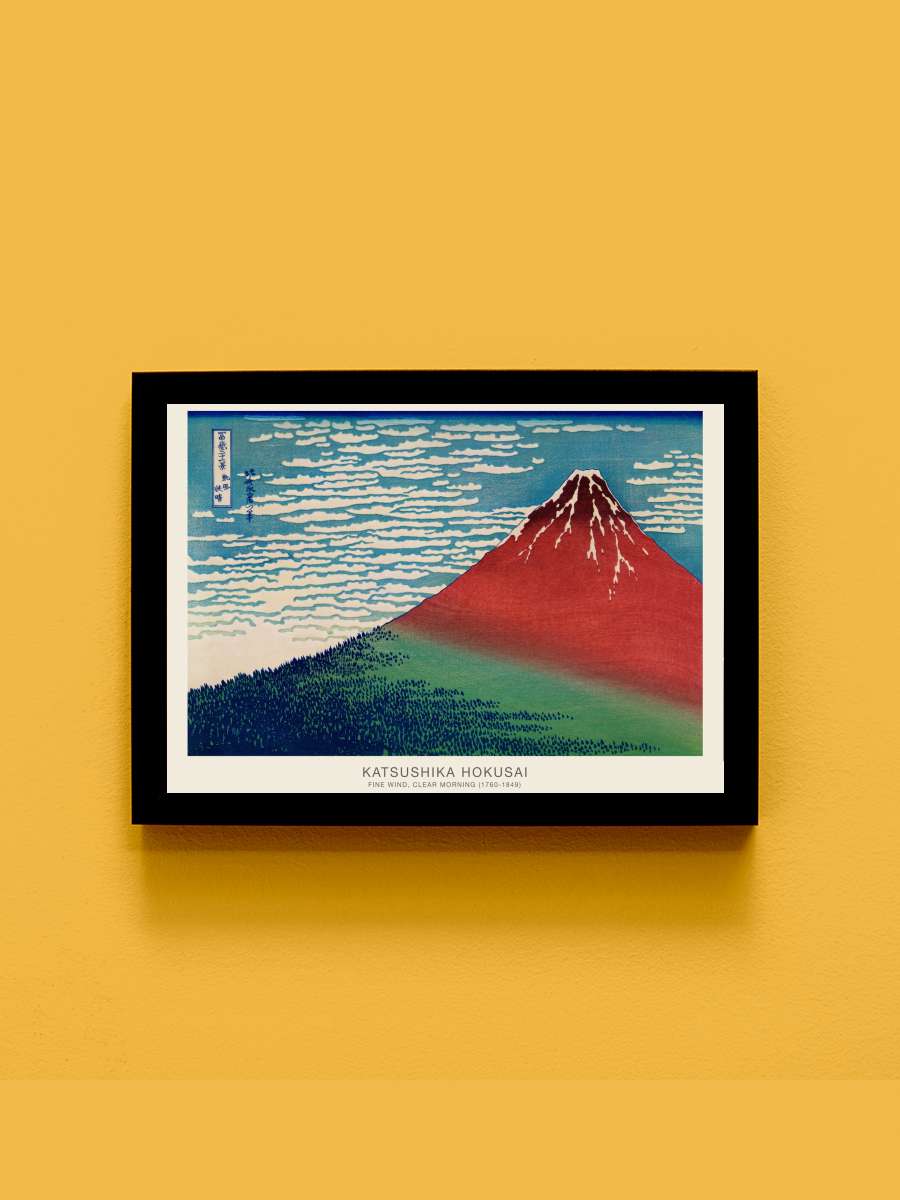 Fine Wind, Clear Morning (Mt… (Mt Fuji Japan)- Katsushika… Sanatsal Modern Tablo Siyah Çerçeveli Poster Modern Duvar Tablo