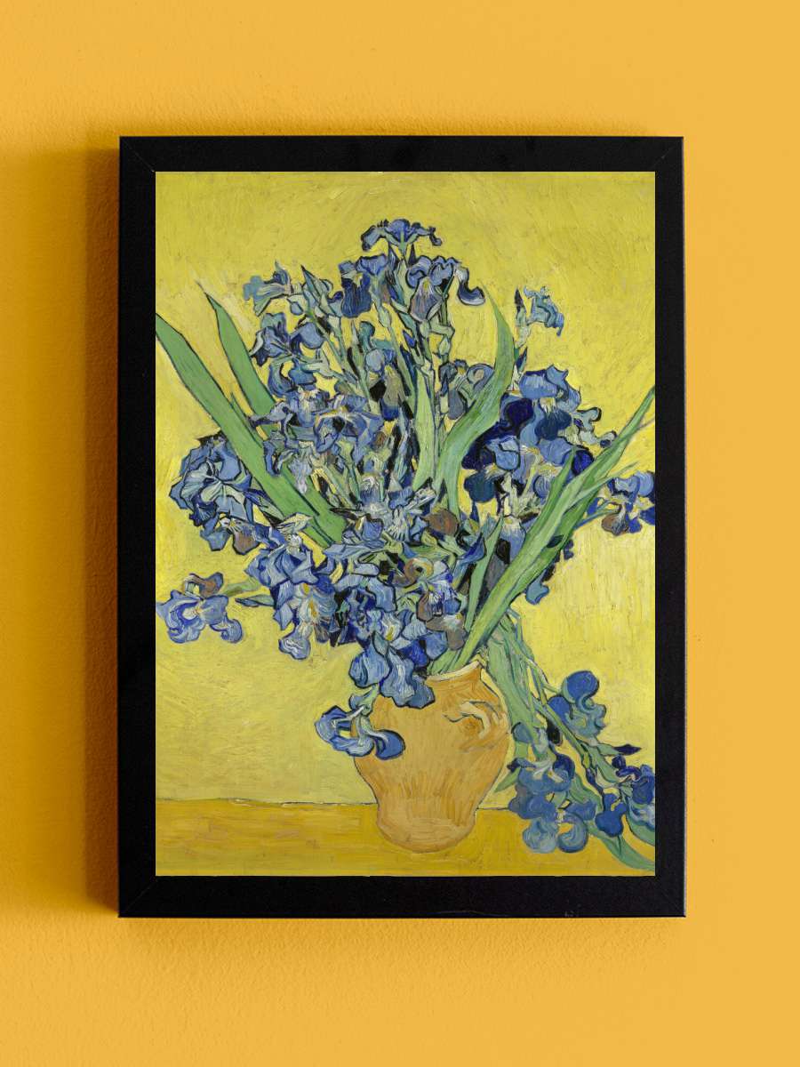 Irises, 1890 Sanatsal Modern Tablo Siyah Çerçeveli Poster Modern Duvar Tablo