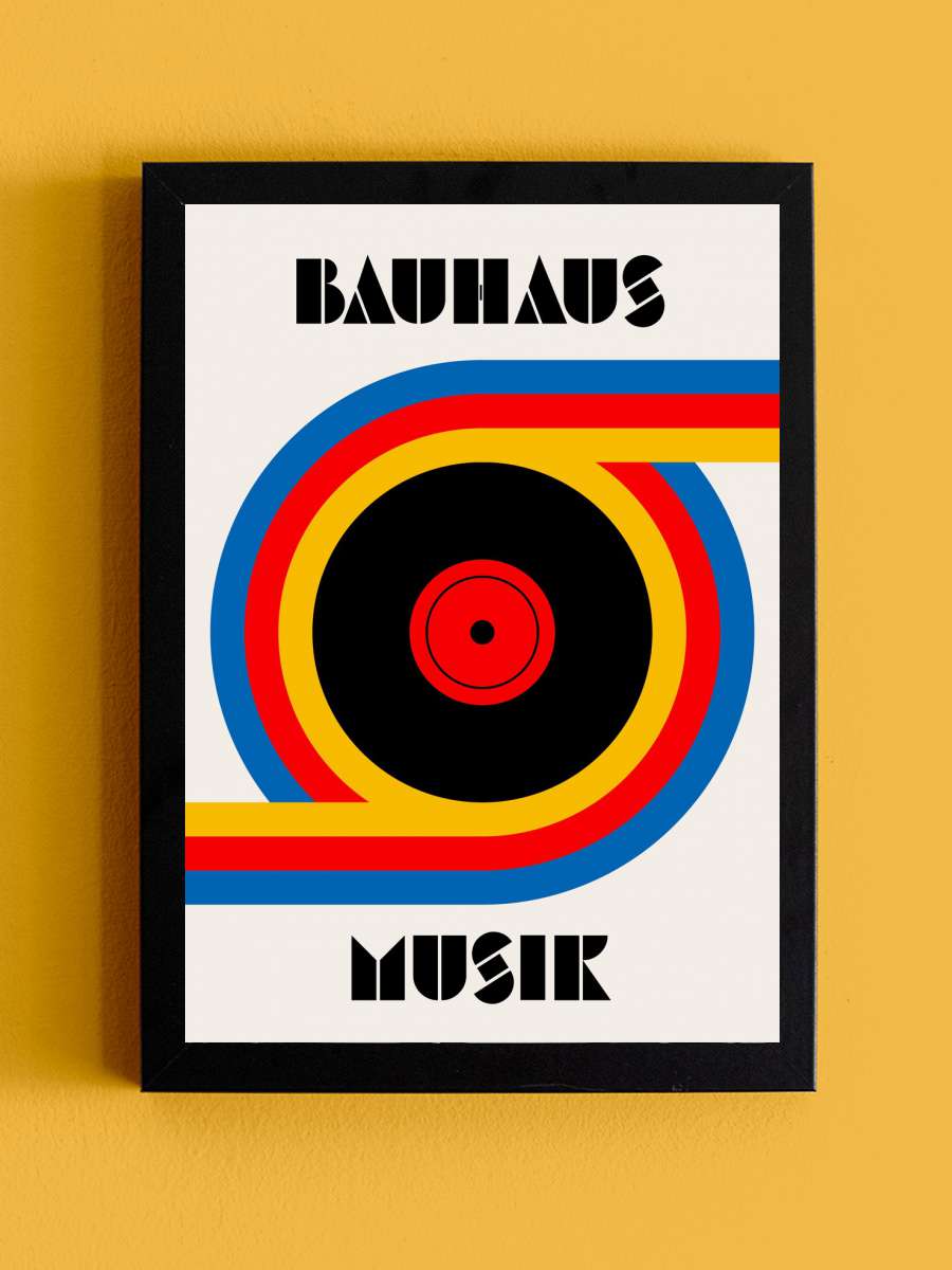 Bauhaus Musik Vinyl Sanatsal Modern Tablo Siyah Çerçeveli Poster Modern Duvar Tablo