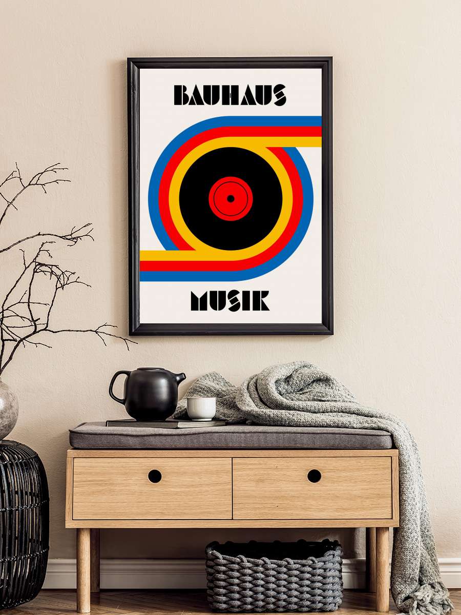 Bauhaus Musik Vinyl Sanatsal Modern Tablo Siyah Çerçeveli Poster Modern Duvar Tablo