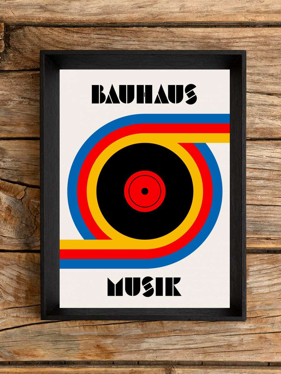 Bauhaus Musik Vinyl Sanatsal Modern Tablo Siyah Çerçeveli Poster Modern Duvar Tablo