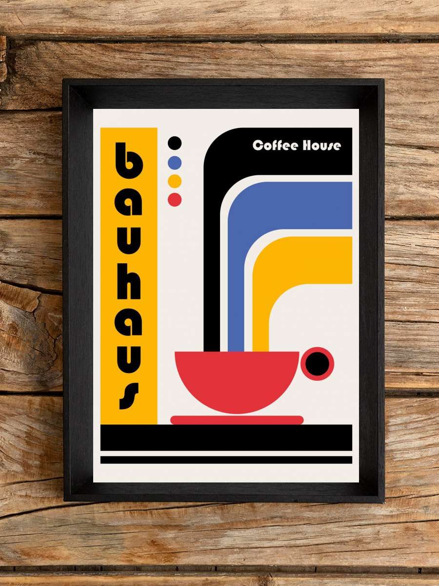 Bauhaus Coffee House Sanatsal Modern Tablo Siyah Çerçeveli Poster Modern Duvar Tablo