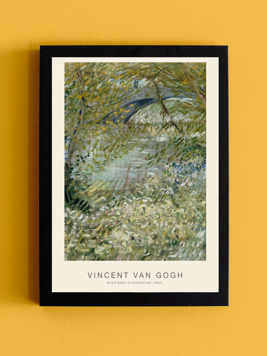 River Bank in Springtime … (Vintage Sage) - Vincent van… Sanatsal Modern Tablo Siyah Çerçeveli Poster Modern Duvar Tablo