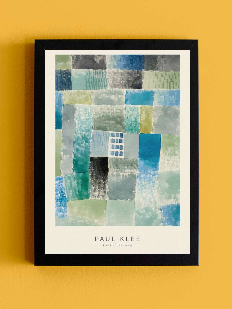 First House (Special Edition) -… - Paul Klee Sanatsal Modern Tablo Siyah Çerçeveli Poster Modern Duvar Tablo