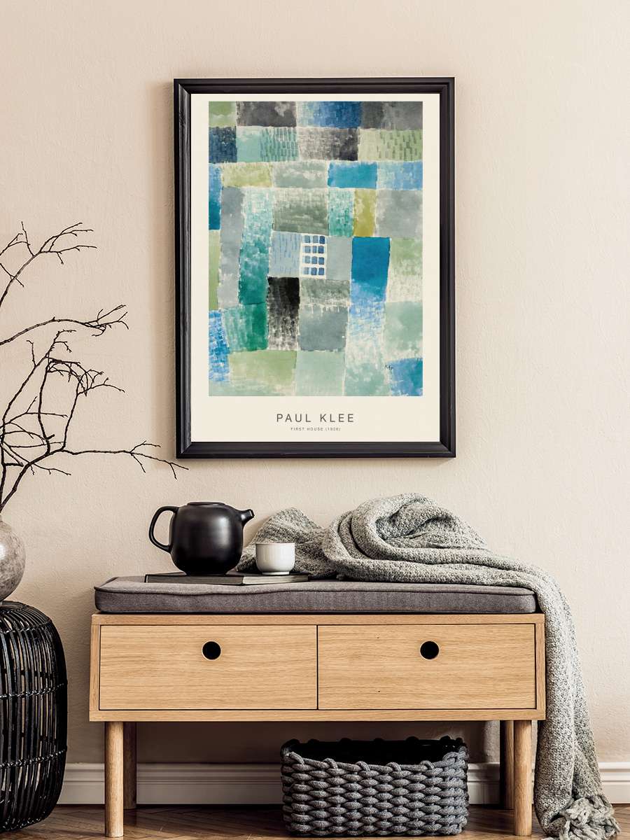 First House (Special Edition) -… - Paul Klee Sanatsal Modern Tablo Siyah Çerçeveli Poster Modern Duvar Tablo