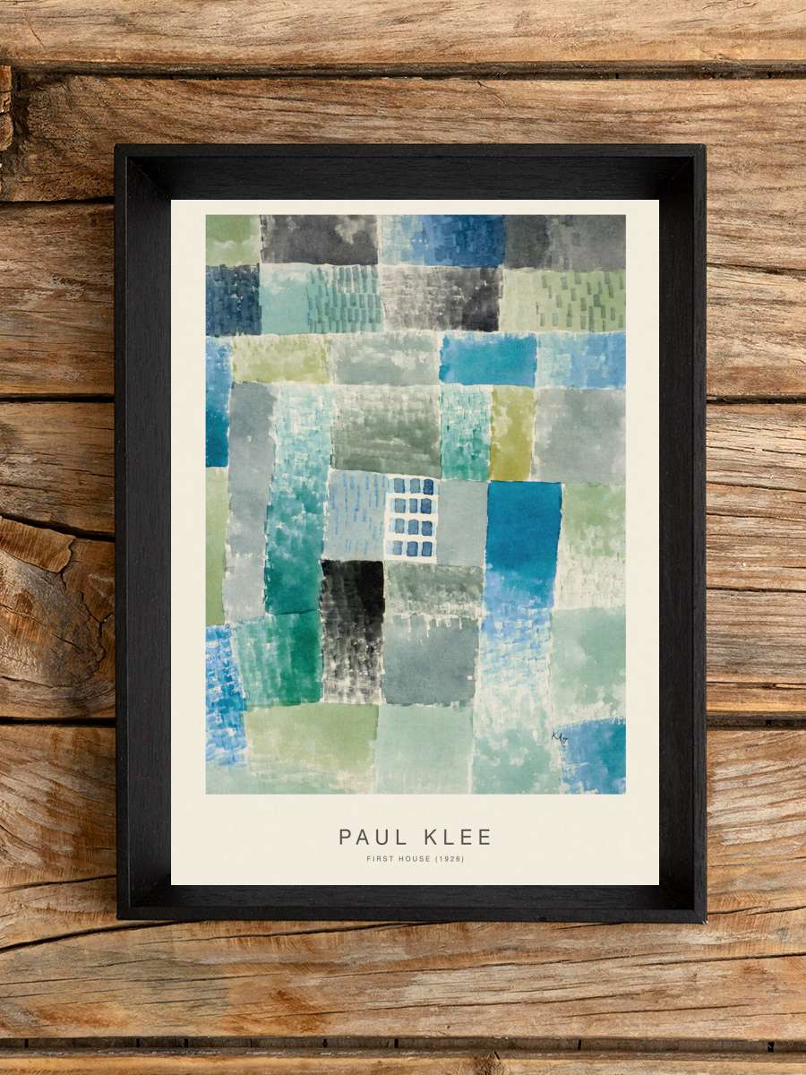 First House (Special Edition) -… - Paul Klee Sanatsal Modern Tablo Siyah Çerçeveli Poster Modern Duvar Tablo