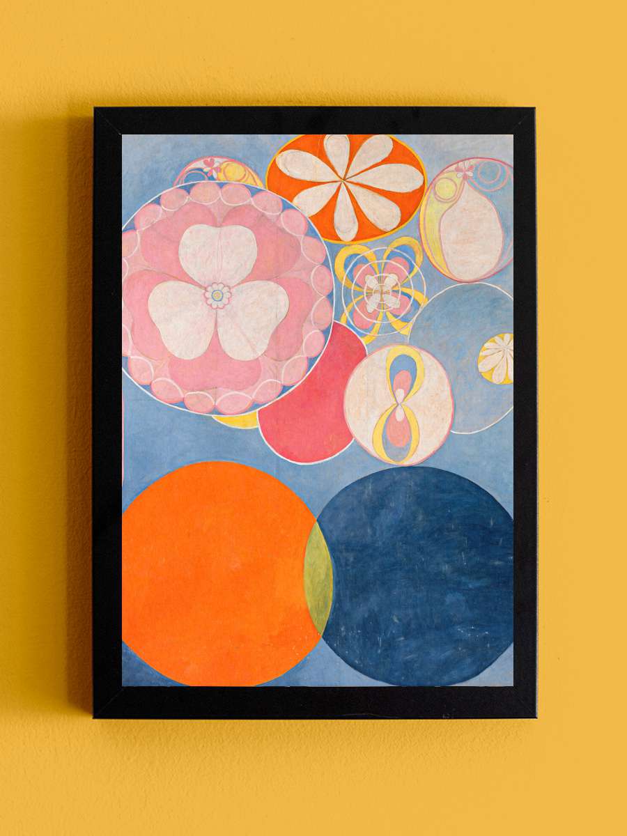 The 10 Largest No.2 (Blue… (Blue Abstract) - Hilma af Klint Sanatsal Modern Tablo Siyah Çerçeveli Poster Modern Duvar Tablo