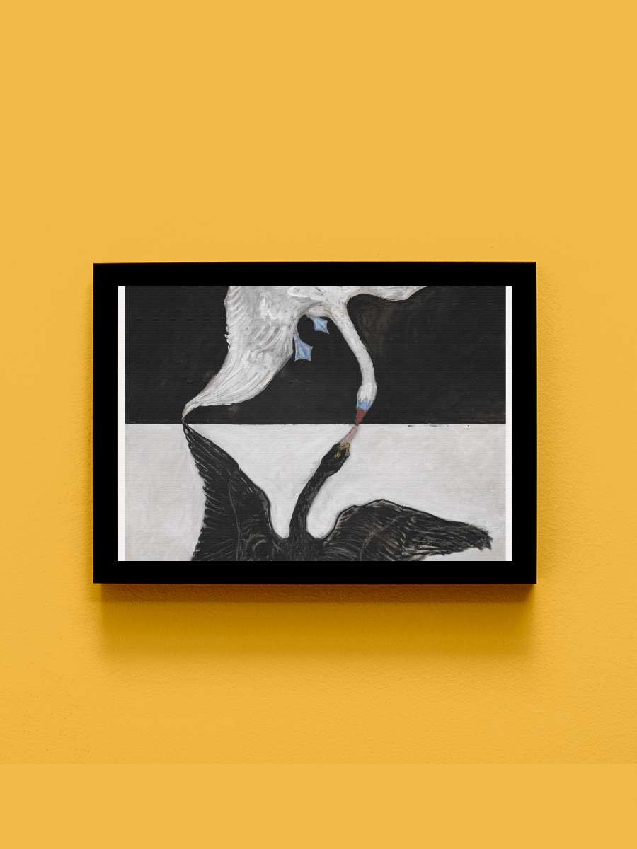 The Swan No.1 (Black & White) -… - Hilma af Klint Sanatsal Modern Tablo Siyah Çerçeveli Poster Modern Duvar Tablo