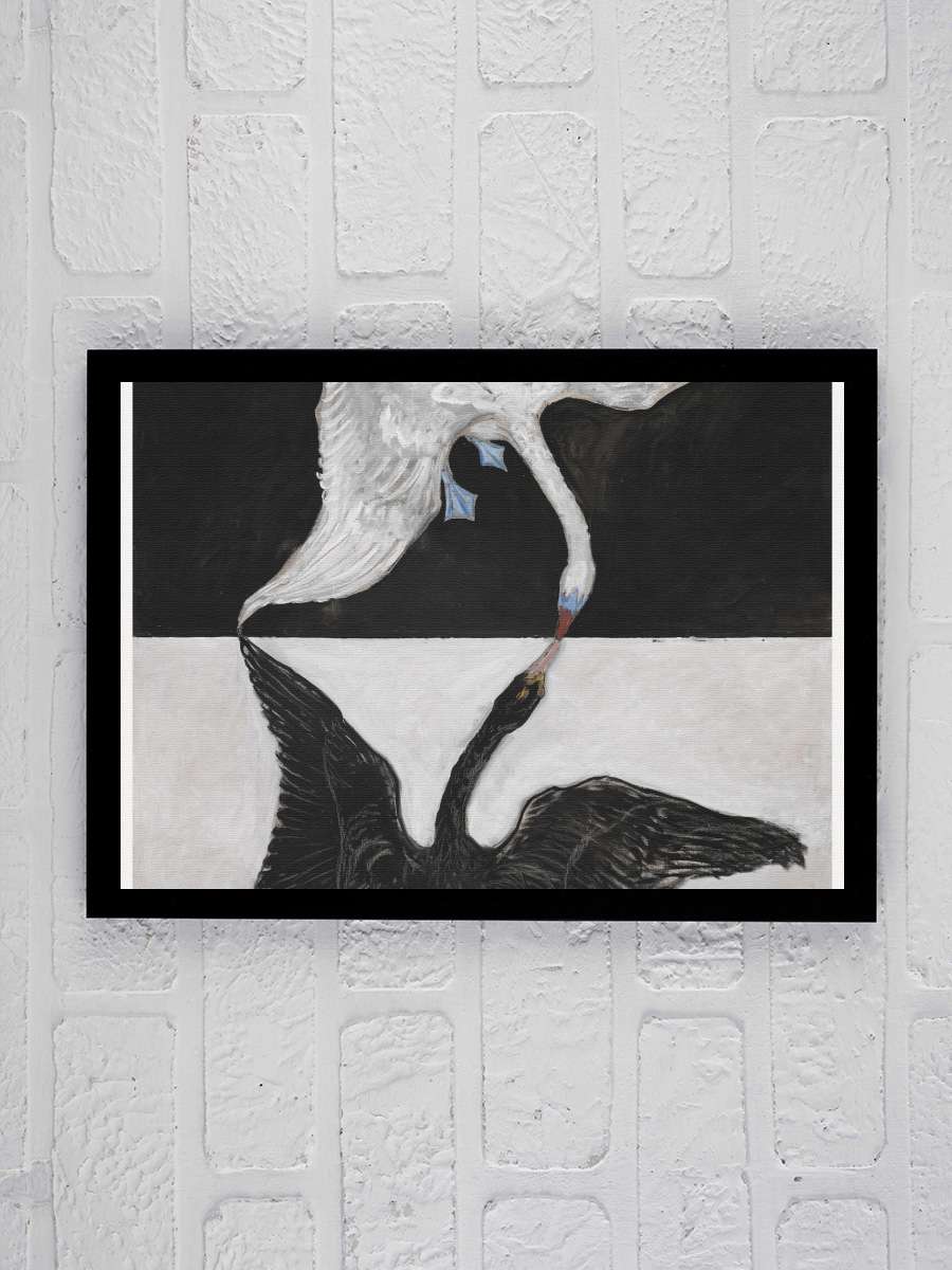 The Swan No.1 (Black & White) -… - Hilma af Klint Sanatsal Modern Tablo Siyah Çerçeveli Poster Modern Duvar Tablo