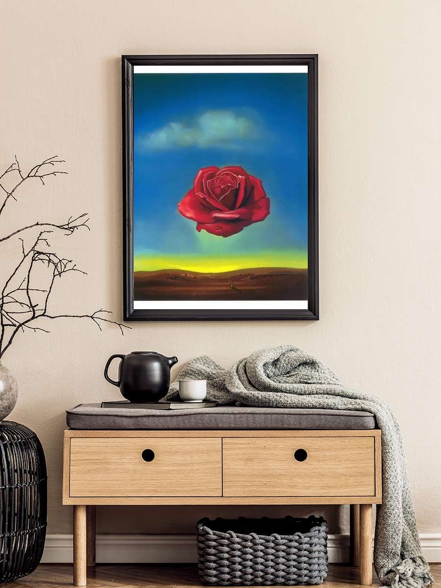 Meditative Rose, 1958 Sanatsal Modern Tablo Siyah Çerçeveli Poster Modern Duvar Tablo