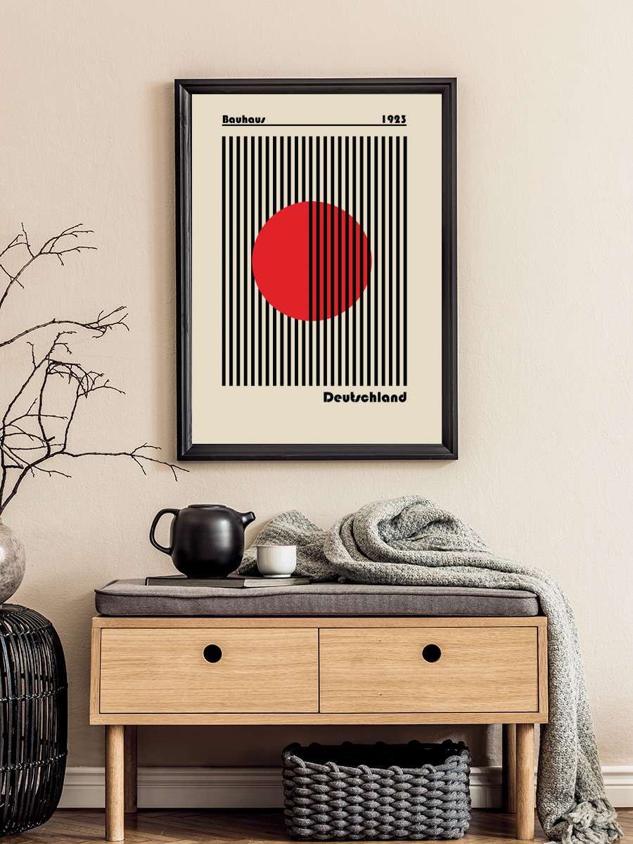 Bauhaus Deutschland Poster Sanatsal Modern Tablo Siyah Çerçeveli Poster Modern Duvar Tablo