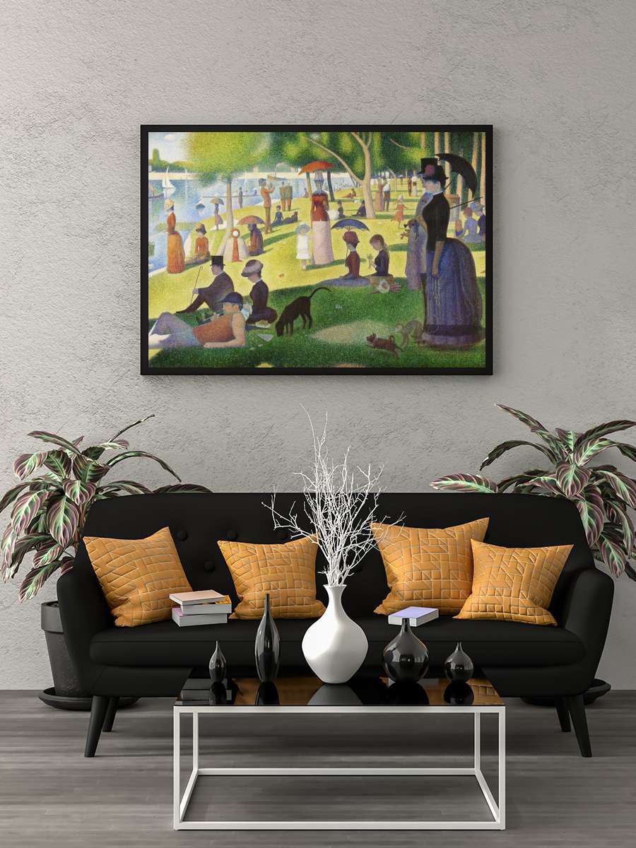 A Sunday on La Grande Jatte … (Traditional Vintage… Sanatsal Modern Tablo Siyah Çerçeveli Poster Modern Duvar Tablo