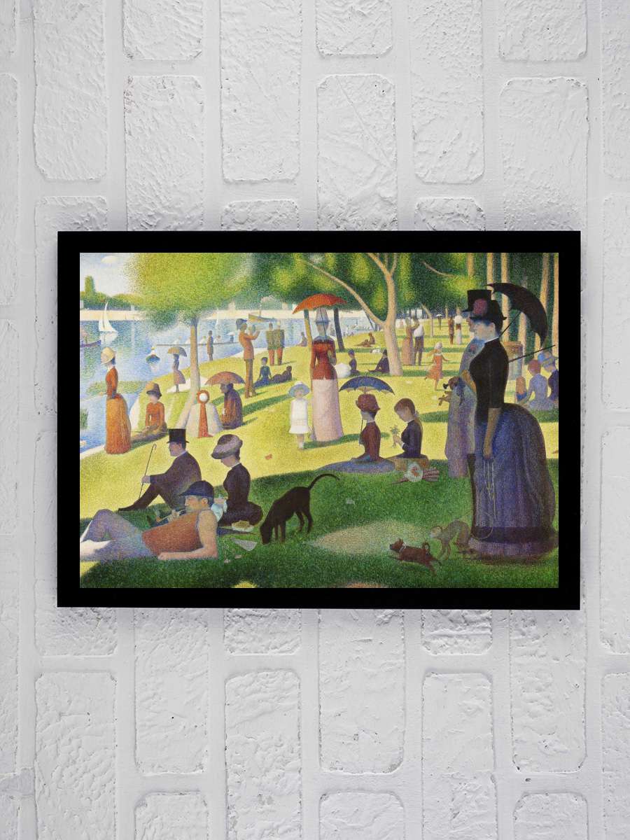 A Sunday on La Grande Jatte … (Traditional Vintage… Sanatsal Modern Tablo Siyah Çerçeveli Poster Modern Duvar Tablo