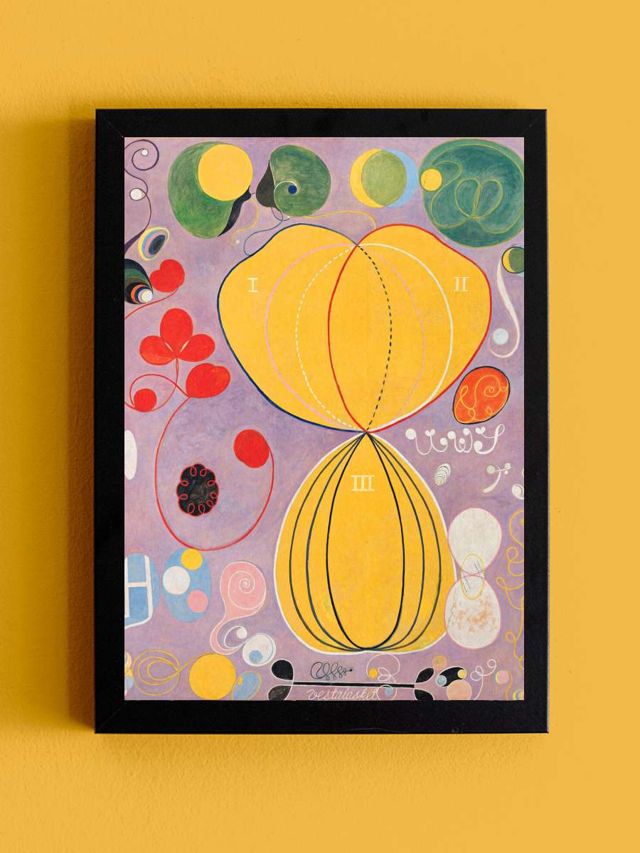 The 10 Largest No.7 (Purple… (Purple Abstract) - Hilma af Klint Sanatsal Modern Tablo Siyah Çerçeveli Poster Modern Duvar Tablo