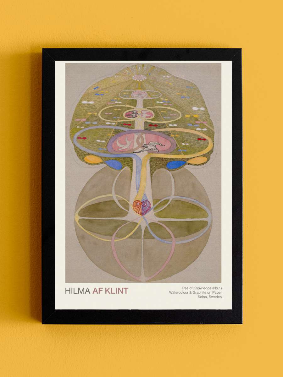 Tree of Knowledge Series (No.1… (No.1 out 8) - Hilma af… Sanatsal Modern Tablo Siyah Çerçeveli Poster Modern Duvar Tablo