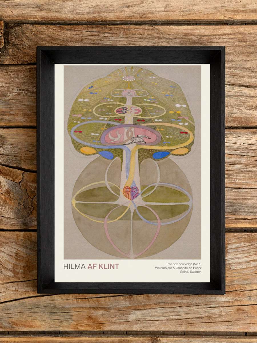 Tree of Knowledge Series (No.1… (No.1 out 8) - Hilma af… Sanatsal Modern Tablo Siyah Çerçeveli Poster Modern Duvar Tablo