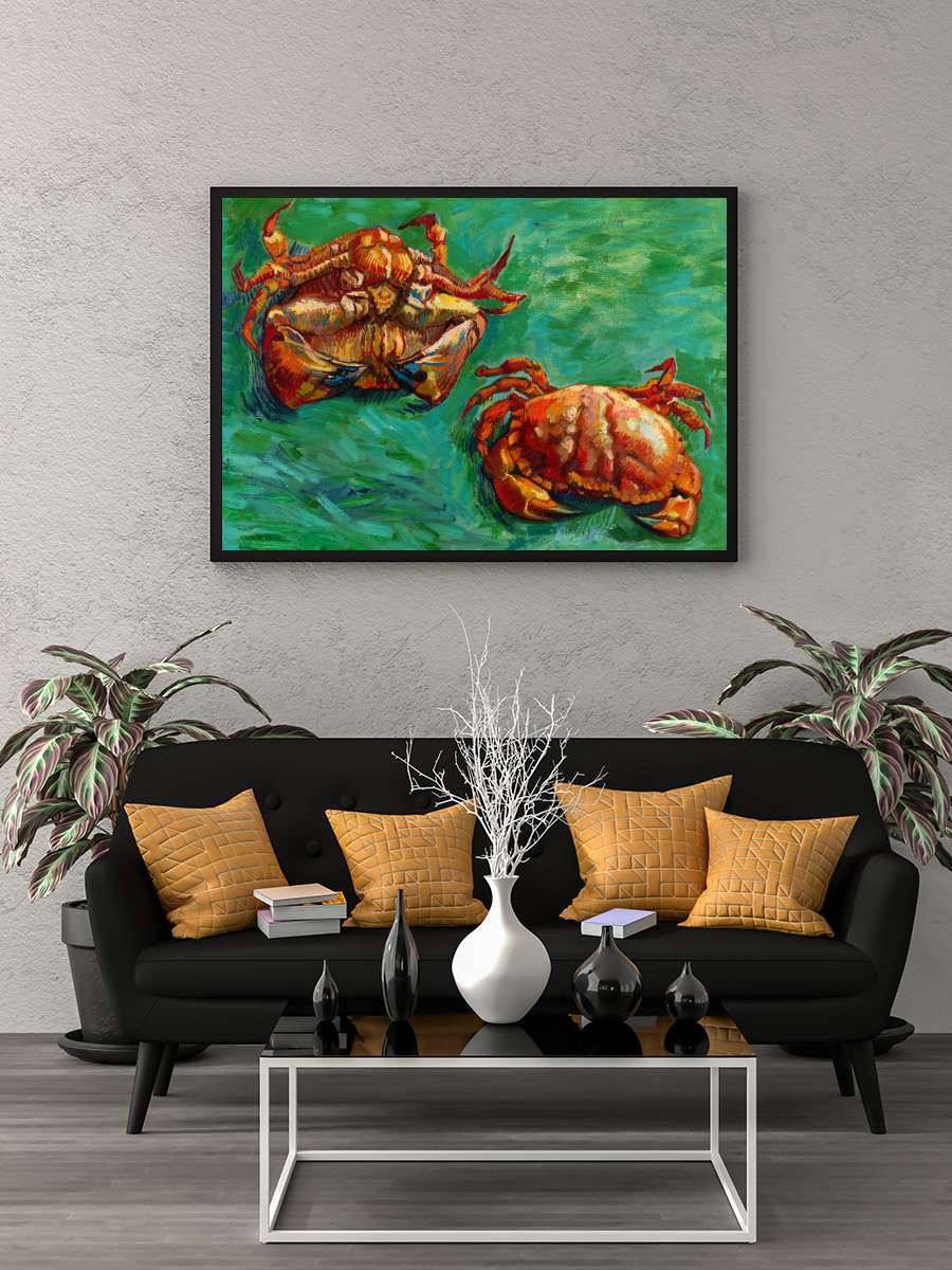 Two Crabs (Vintage Seaside) -… - Vincent van Gogh Sanatsal Modern Tablo Siyah Çerçeveli Poster Modern Duvar Tablo