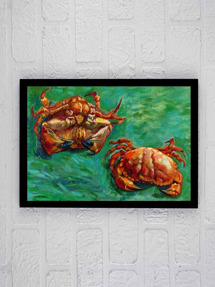 Two Crabs (Vintage Seaside) -… - Vincent van Gogh Sanatsal Modern Tablo Siyah Çerçeveli Poster Modern Duvar Tablo