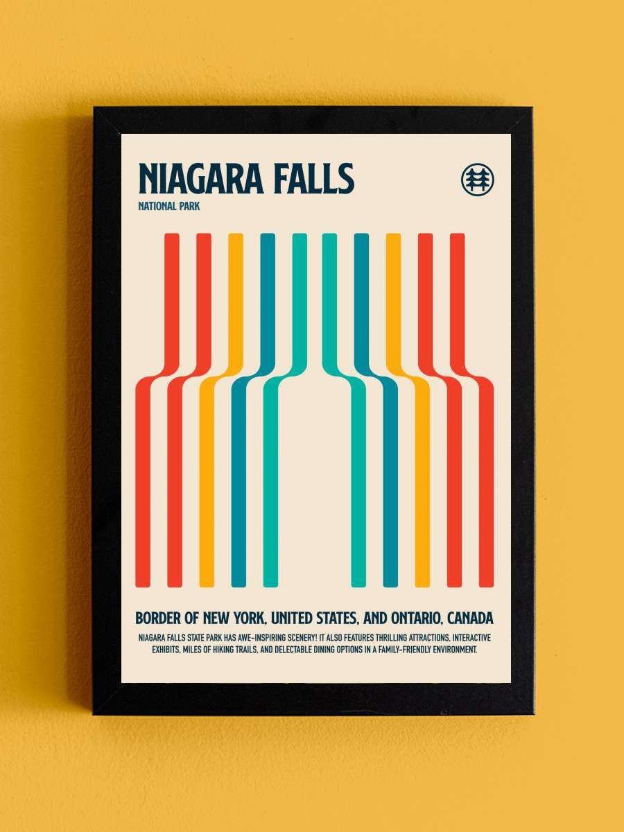 Niagara Falls National Park… Park Travel Poster Sanatsal Modern Tablo Siyah Çerçeveli Poster Modern Duvar Tablo