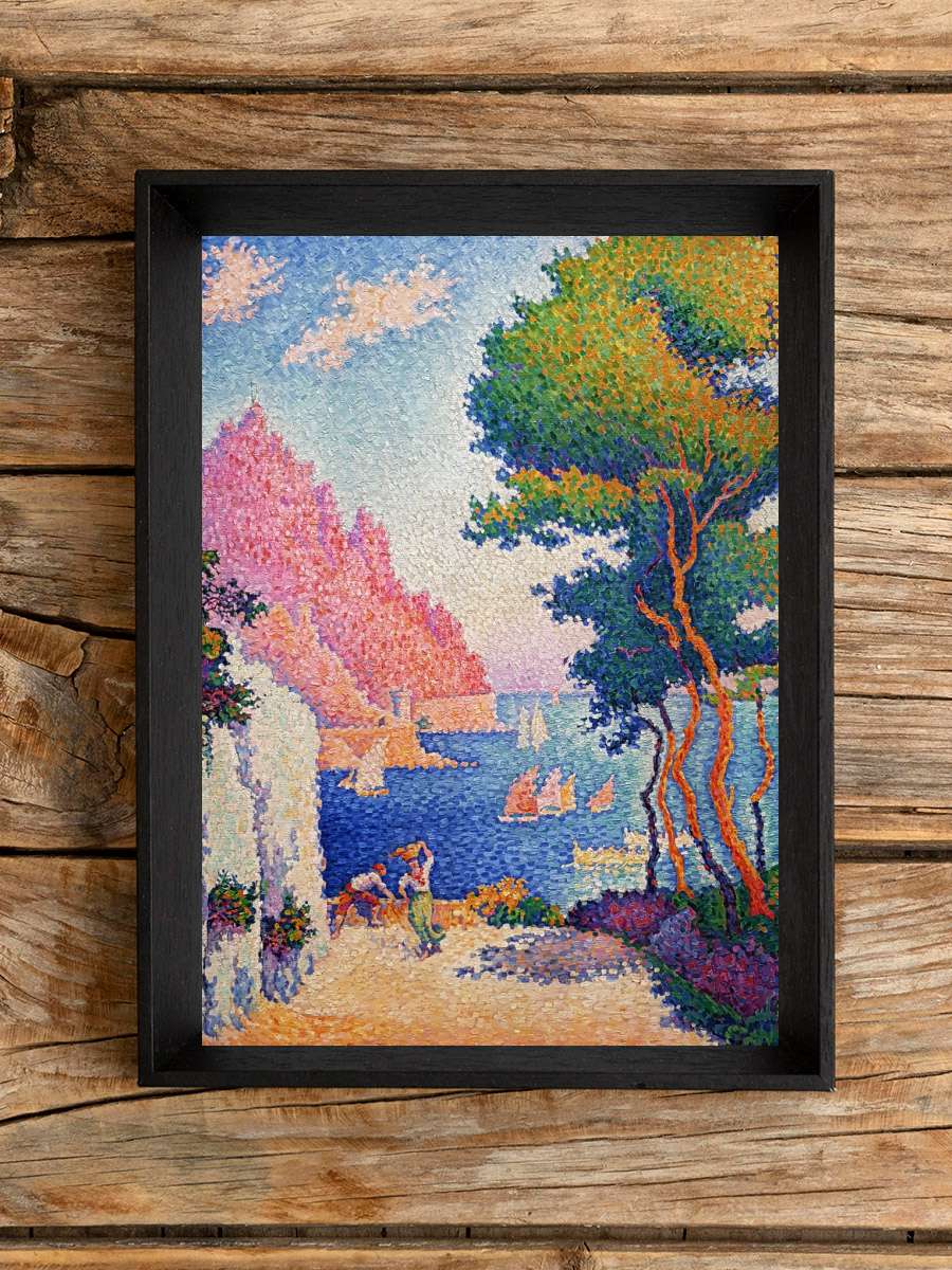 Capo di Noli (Pastel Bathroom… Bathroom Artwork) - Paul Signac Sanatsal Modern Tablo Siyah Çerçeveli Poster Modern Duvar Tablo