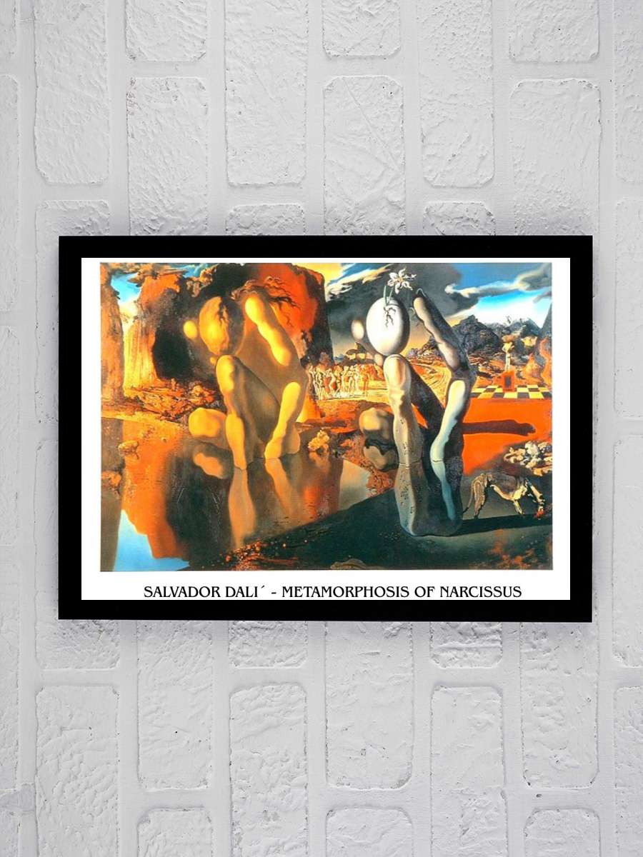 Metamorphosis of Narcissus, 1937 Sanatsal Modern Tablo Siyah Çerçeveli Poster Modern Duvar Tablo